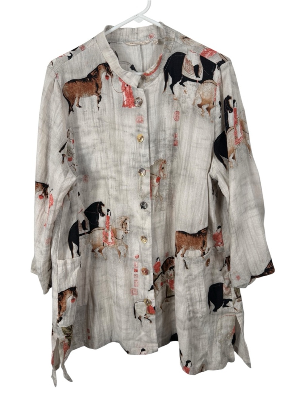 Soft Surroundings Song Dynasty Tunic Shirt, Size 1X - Picture 2 of 8